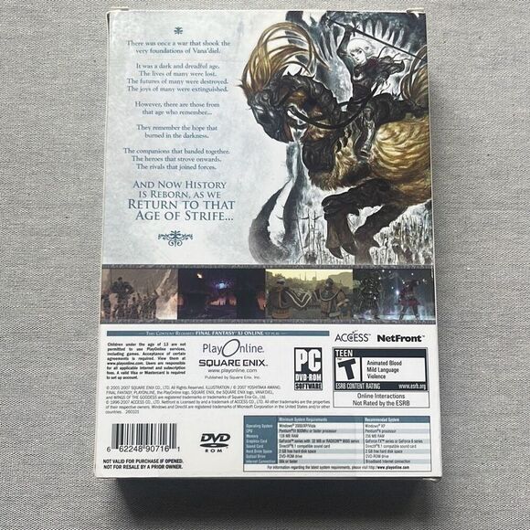Final Fantasy XI Online Wings of the Goddess Expansion Pack PC Game Untested - Picture 2 of 3